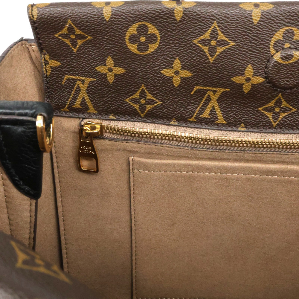 Louis Vuitton Bag W PM Tote Monogram Brown Black Pebbled Leather Handbag - Picture 13 of 16